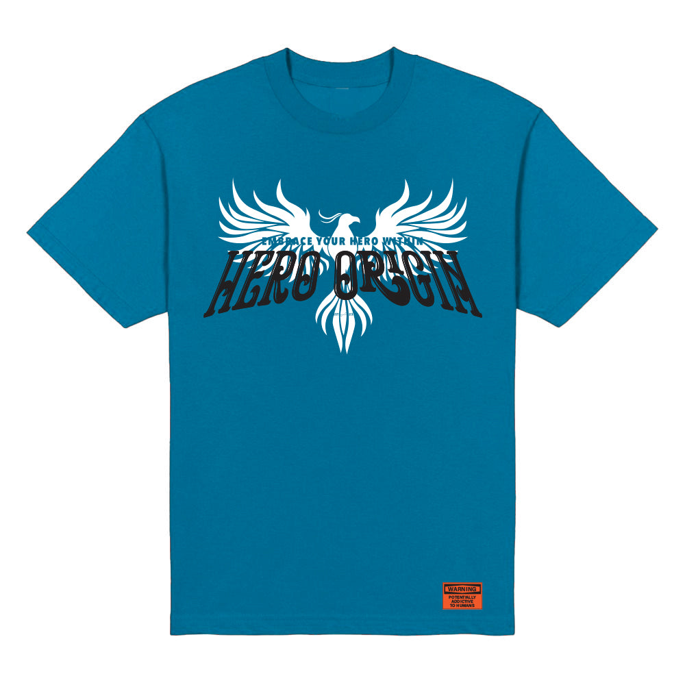 Hero Origin Full Phoenix Blue T-Shirt Front