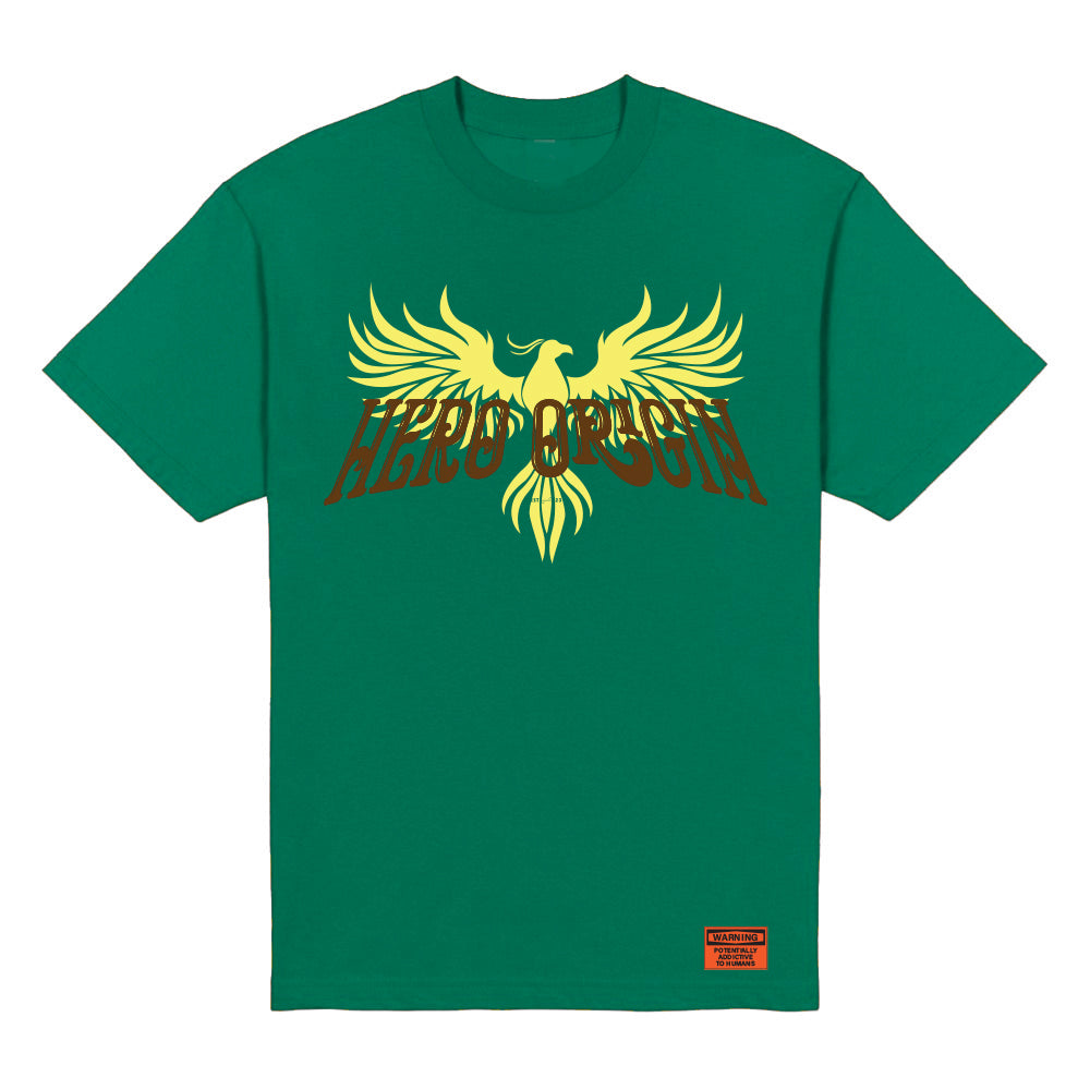 Hero Origin Full Phoenix Green T-Shirt Front