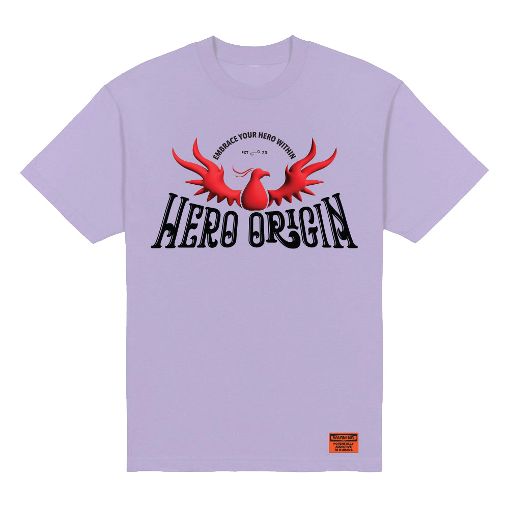 Hero Origin Half Phoenix Lavender T-Shirt Front