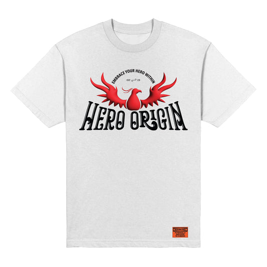 Hero Origin Half Phoenix White T-Shirt Front